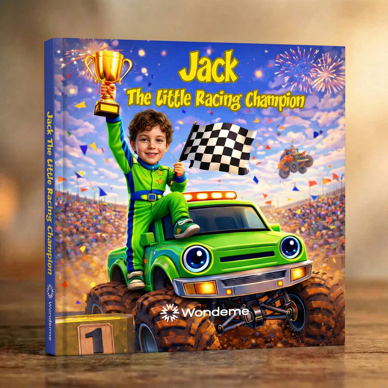 الصبي بطل السباق الصغير