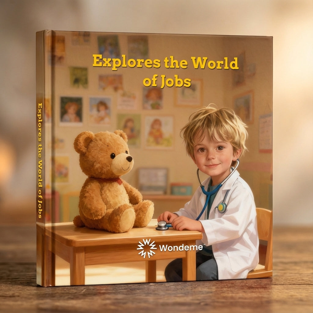 Boy Explores the World of Jobs