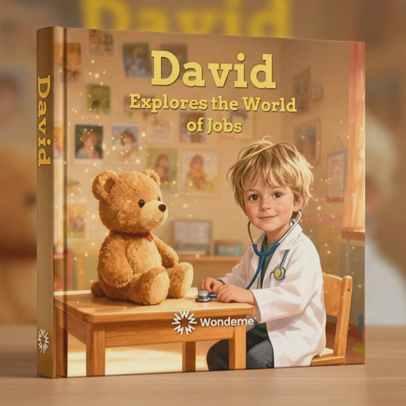 صبي يستكشف عالم الوظائف